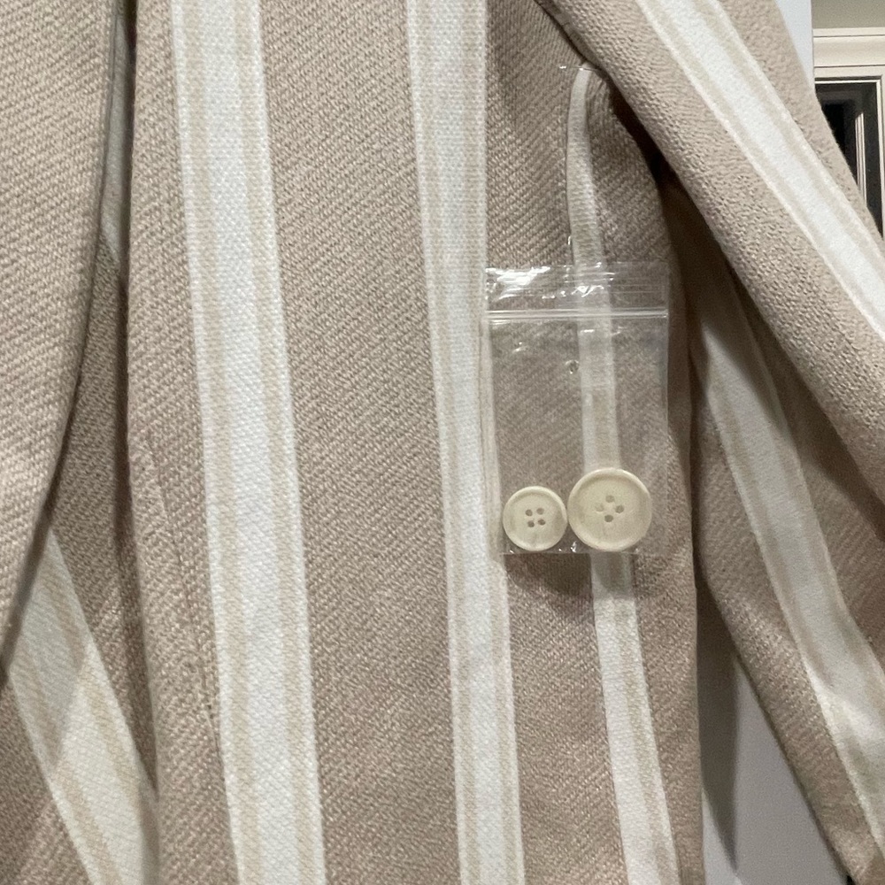 Vertical stripe tunic length blazer by green people - Picture 9 of 12
